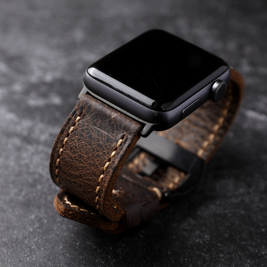 "Leather" Apple Watch Armband aus Echtleder