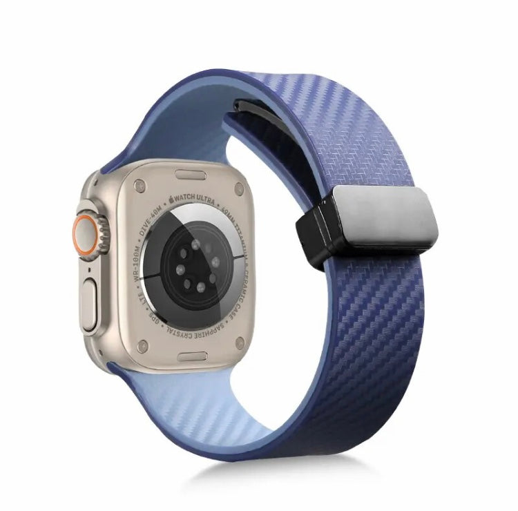 "Black Magnetic" Apple Watch Armband aus Silikon